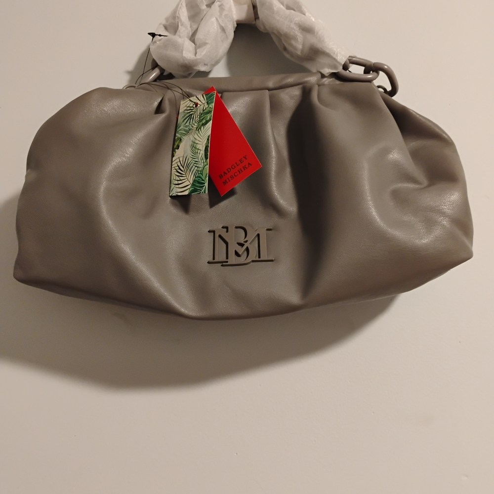 Badgley Mischka Chic Gray Shoulder Bag